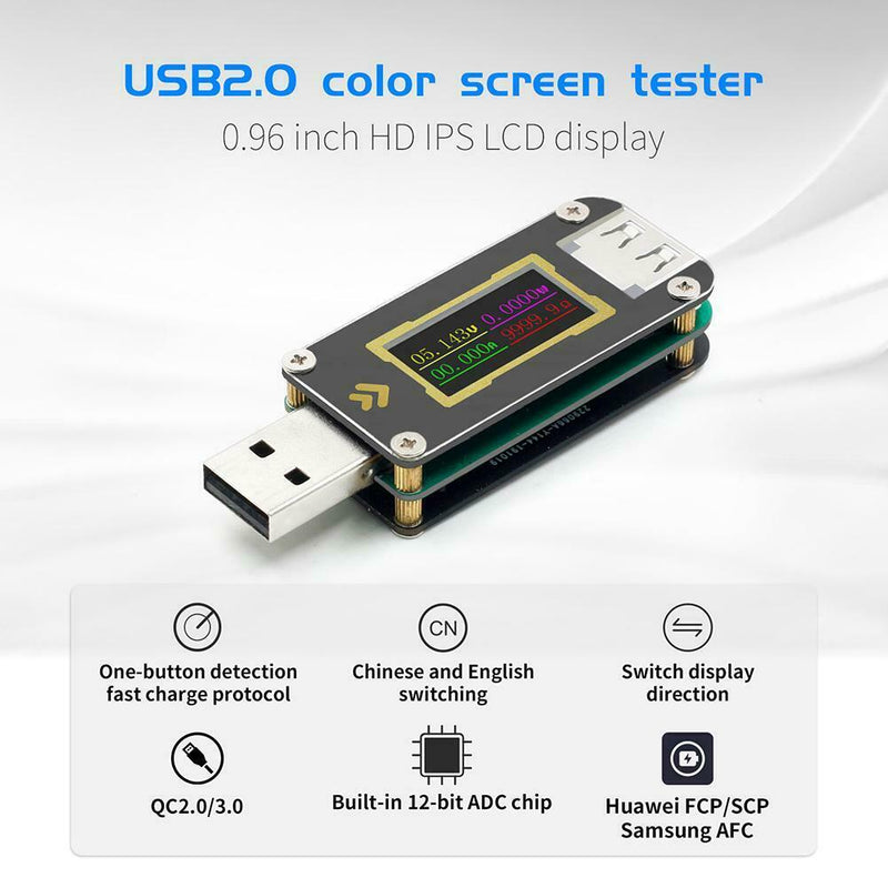 Current Voltage Meter USB 2.0 Tester QC2.0/QC3.0/FCP/SCP/AFC Capacity Tester