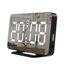 LED Digital Alarm Clock Thermometer Display Mirror Electronic Clocks Home