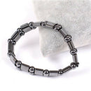 2PC X Hematite Magnetic Black Healing For Man Women Loose Beads Bracelet Jewelry