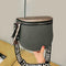 Fashion Crossbody Bag Women Leather Shoulder Messenger Saddle Bags (Grey)
