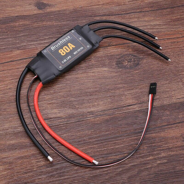 80A ESC BEC 2-6S Lipo Speed Controller with UBEC for RC Airplanes Helicopte P7N3