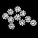 20x Crystal Rhinestone Floral Buttons Flatback Embellishments DIY Craft 12mm