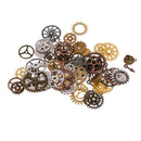100g Steampunk Gear Pendants DIY Jewelry Handmade for Necklace Chain 10-40mm