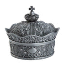 Metal Crown Jewelry Box Princess Earrings Necklace Ring Storage Case Organizer