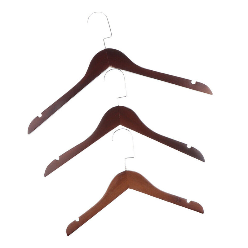 5 Pieces Wooden Hangers Coat Suit Garment Clothes Wardrobe Wood Hangers Kids