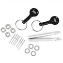 Set of Racing Sport Car Alloy Bonnet Hood Pin Lock Down Kit Universal Black