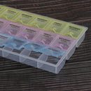 Clear Plastic 21 Compartment Electronic Components Storage Assortment Box