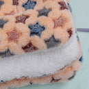Dog Cat Blanket Pet Cushion Bed Soft Velvet Winter Warm Sleep Mat(Brown M)
