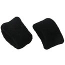2.4" Width Solid Black Elastic Ponytail Holder Hair Tie Band 2 Pcs R4D9