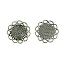 30pcs Blank Tray Round Cabochon Setting Empty Bezel Pendant Jewelry Design