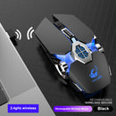 X13 2.4GHz Wireless Gaming Mouse USB Rechargeable Backlight Mice (Black)