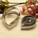 10pcs/set Stainless Steel Fondant Cake Mold Rose Flower Petal Cookie Cutter S4B8