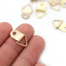 100pcs Mini Golden Triangle D-Ring Picture Photo Frame Hook Hanger 10x20mm LJ