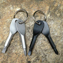 4pcs Outdoor Multifunctional Pocket Mini Tool Screwdriver with Key Metal Ke B3P2