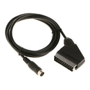 RGB Scart Cable TV Lead Black 4.5mm PVC Copper for Sega Saturn SS Console