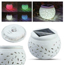 LED Ceramic Stone Solar Powered Light Table Garden Lamp Outdoor NEW Ceramic Z6Z2