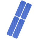 4x Blue Car Door Welcome Pedal Carbon Fiber Protect Stickers Auto Accessories