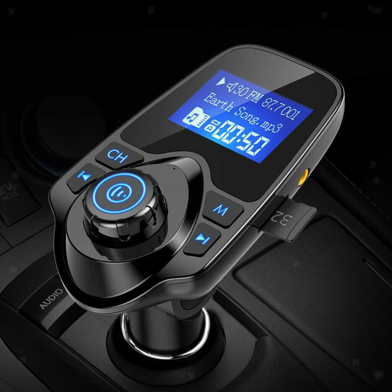 1.44" Bluetooth Car FM Radio Transmitter Adapter Handsfree Voltmeter TF Card