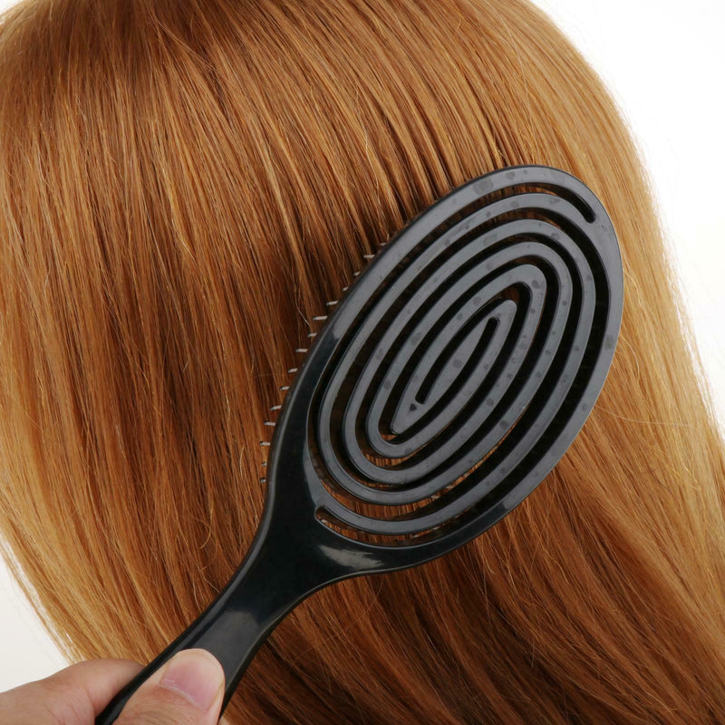 Detangler Comb Hair Brush Styling Comb Scalp Massage Hair Care Black