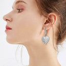 Fashion Heart-shaped Angel Wings Crystal Zircon Stud Earrings Jewelry Fo X2M3