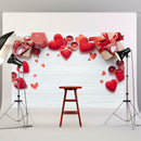 Valentines Day Photography Background Love Heart Candle Gift Photo Backdrop