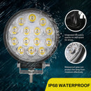 4'' 42W Led Flood Round Work Light Offroad Truck Car SUV ATV Driving Lamp  Z
