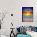 Diamond Painting Beach Sunrise 5D DIY Full Round Drill Wall Picture 30x40cm