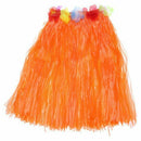 5Pcs New Hawaii Hula Skirt Set Handmade Grass Skirts Orange