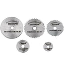7PCS HSS Circular Wood Cutting Saw Blade Discs w/Mandrel Rods for Rotar LYS