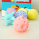 6x Soft Rubber Pet Squeaker Balls Chew Bite Teeth Cleaning Interactive Toys