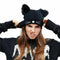 New Cat Ear Beanies Warm Winter Knitted Cute Cat Beard Crochet Braided Hat