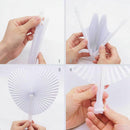 30pcs Pocket Paper Fans Folding Handheld Fan Heart Shape for Wedding Party