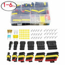 14 Sets 1-6 Pin Car Motorcycle Waterproof Electrical Wire Connector Automot