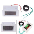 AC Digital Ammeter Voltmeter LCD Panel Amp Volt Meter 100A 300V White