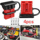 4Pcs Battery Quick Connect Kit -50A Wire Harness Plug Disconnect Winch Trailer
