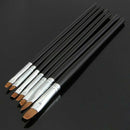 7x Acrylic UV Gel Nail Brush Set Gel Brush Brush Nail Art Design Pen black L2O2