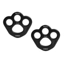 2Pcs High Strength 28KN Paw Rigging Plate Mountaineering Exploring Black