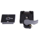 Black Camera 323 Quick Release Adapter with Manfrotto 200PL-14 Compat Plate A
