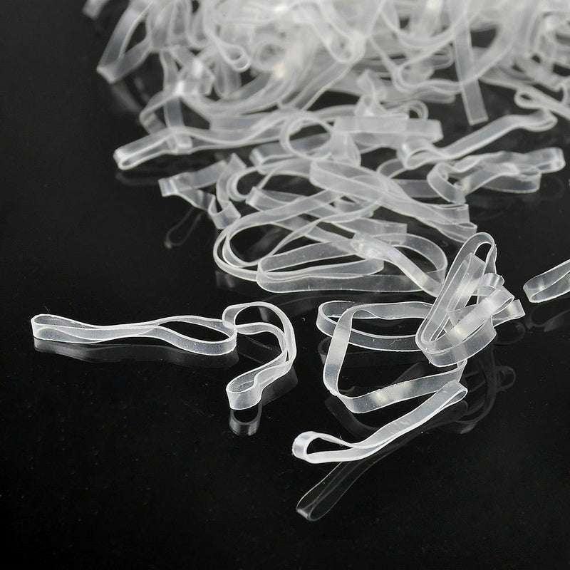 500X Mini clear Hair Elastics Rubber Bands Braids Braiding Plaits Small Bands