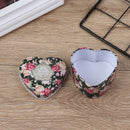 Mini Heart-shaped Flower Tin Trinket Jewelry Coin Box Tinplate Storage CaseJR