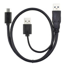 USB 3.0 Male & USB 2.0 Dual Power Data Y To Type-C USB-C Cable for Laptop & L9F8