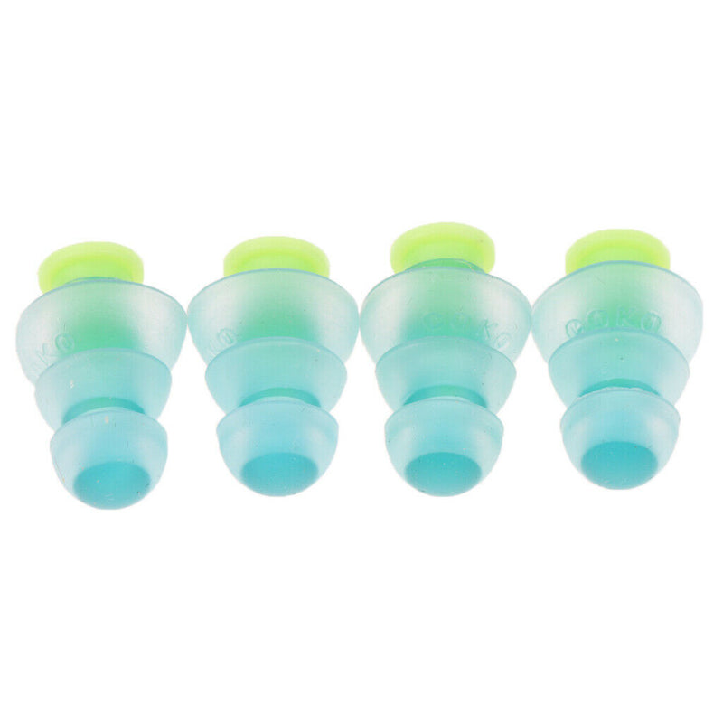 4 Soft Silicone Earplugs Noise Cancelling For Motorcycles Sleeping Study W/ Case