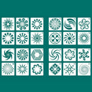 24pcs Mandala DIY Painting Drawing Templates Ruler Stencil Scrapbooking Crafts