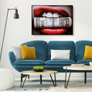 5D DIY Full Drill Diamond Painting Lips Cross Stitch Embroidery Mosaic Kit