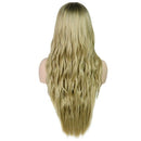 Beauty Synthetic Long Wavy Wig For Woman Wig Brown Black Heat Resistant Fib