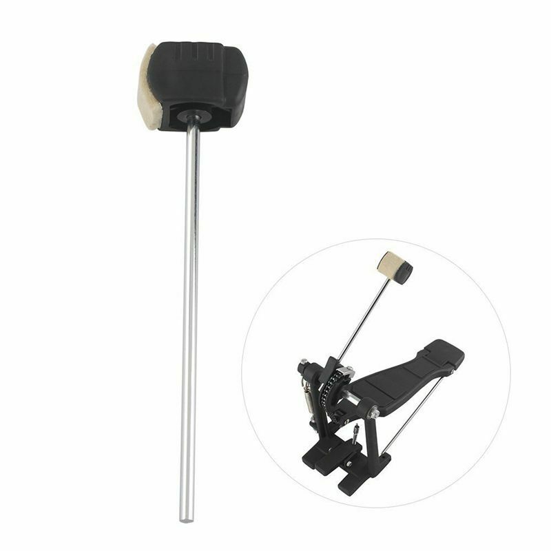Bass Drum Pedal Beater Wool Felt Stainless Steel Handle Percussion Instrume