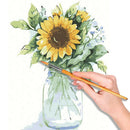 Sunflower In A Bottle DIY Oil Painting Paint by Numbers Kit No Frame Home Art