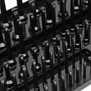 2Pcs 1/4" Socket Tray Organizer Set Red and Black Socket Rails Holder Storage