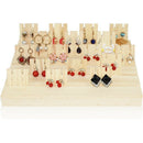 Solid Wood Earrings Jam Paper Jewelry Display Props Card 5 Slot Plate Jewel