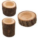 3x Stump Tea Light Candle Holders for Christmas Wedding Birthday Party Decor